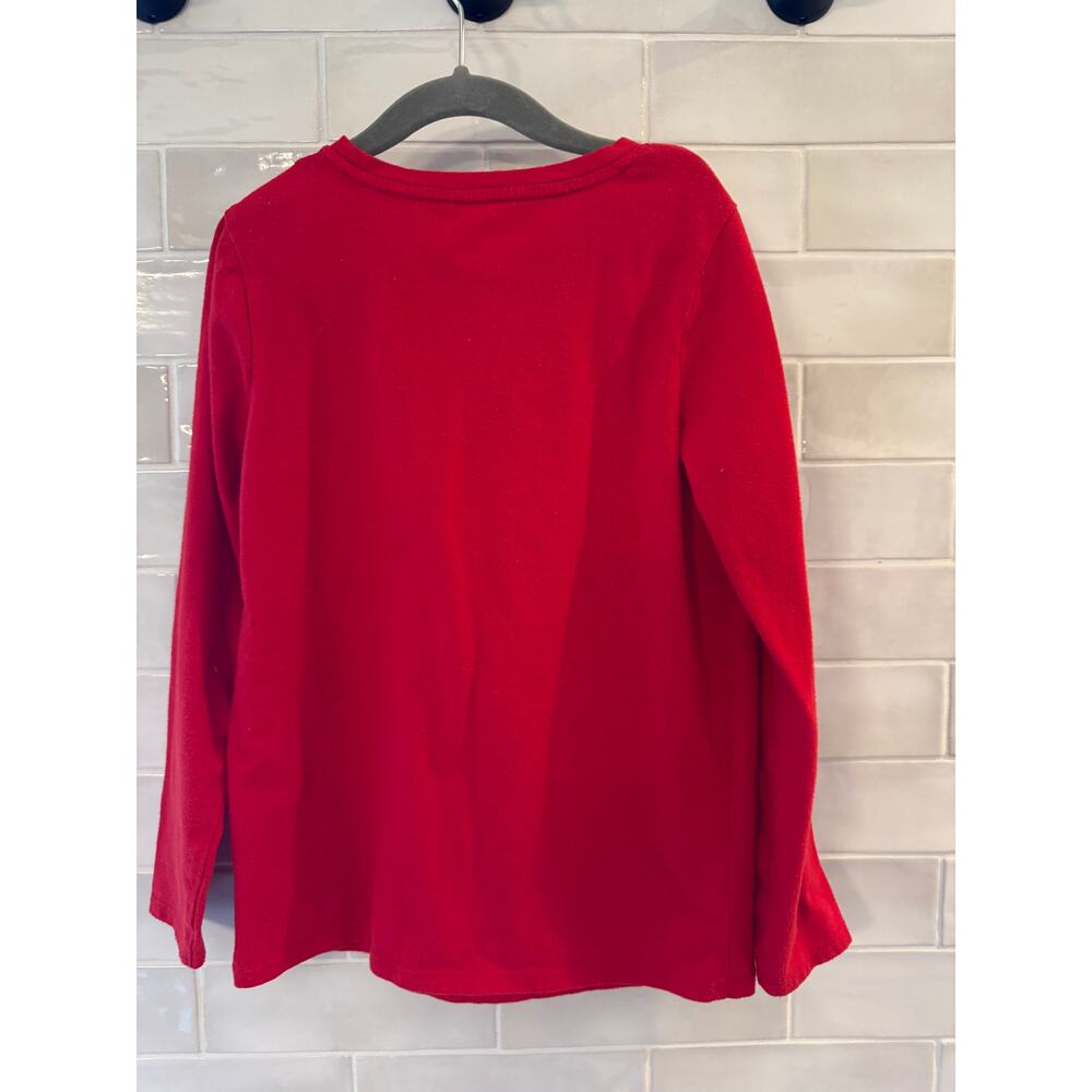 Girls Cat & Jack Cotton Red Long Sleeve T Shirt Hearts Valentines DaySize 7-8 - Picture 3 of 4
